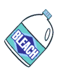 Graphic of a bleach jug